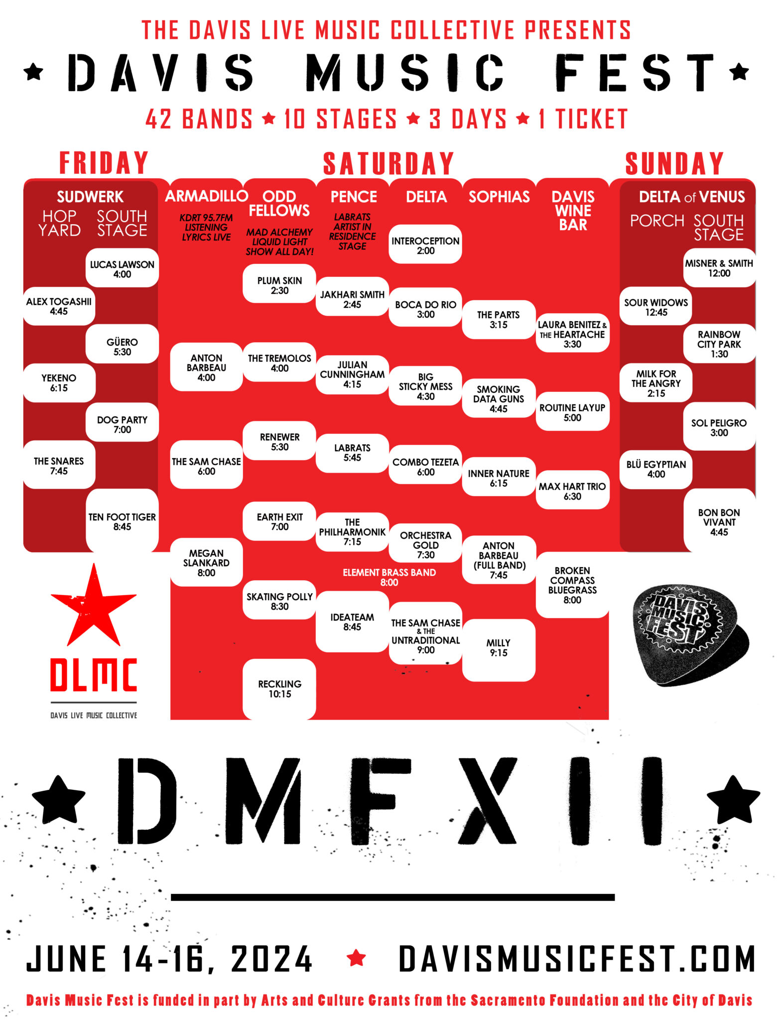 LINE UP & SCHEDULE » Davis Music Festival